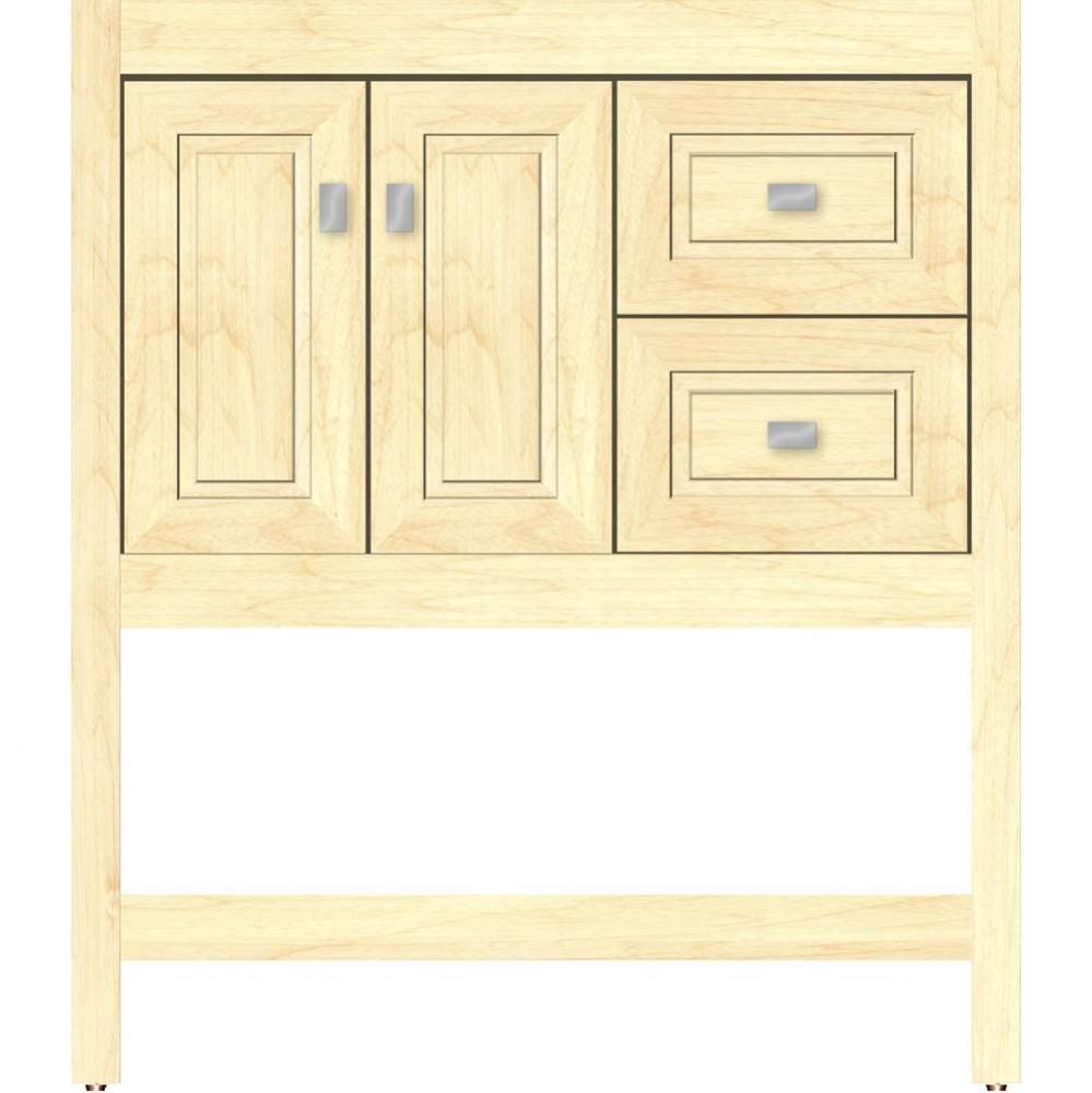 30 X 18.5 X 34.5 Alki Spa Vanity Ogee Miter Nat Maple Rh