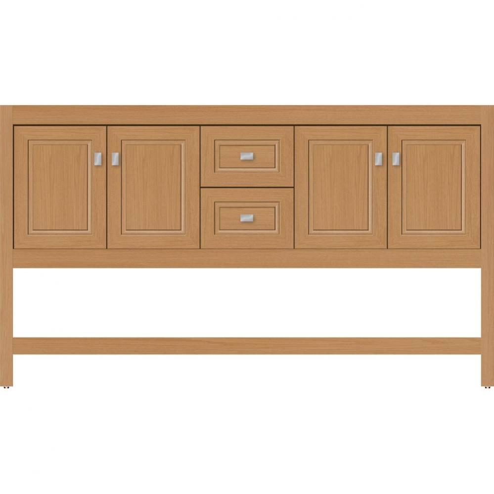 60 X 21 X 34.5 Alki Spa Vanity Ogee Miter Nat Oak Db