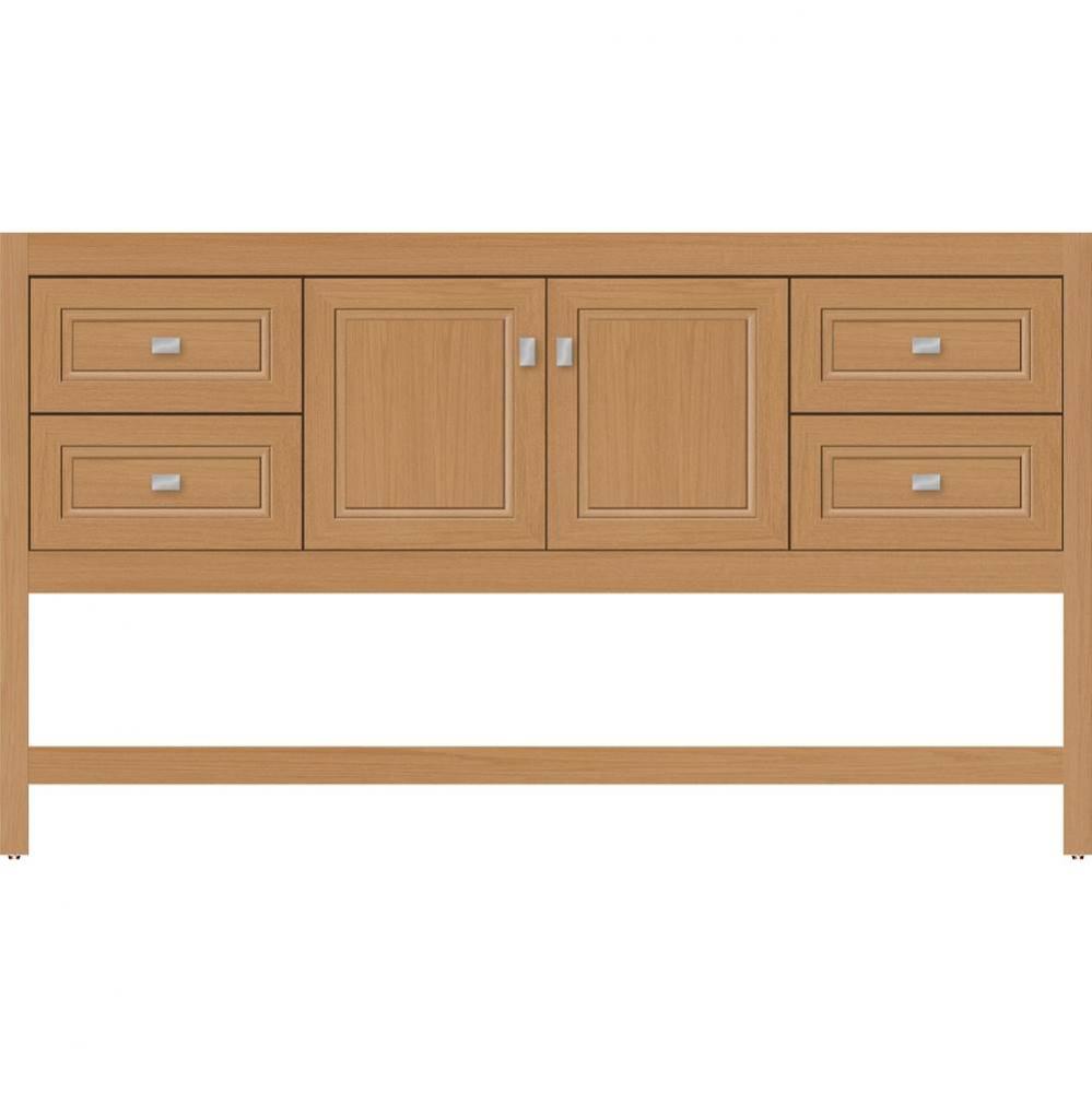 60 X 21 X 34.5 Alki Spa Vanity Ogee Miter Nat Oak Sb