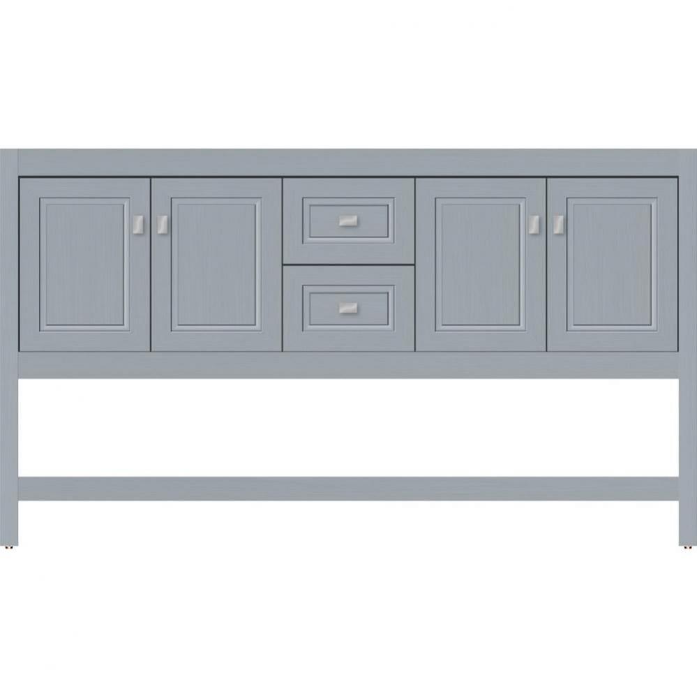 60 X 18.5 X 34.5 Alki Spa Vanity Ogee Miter Silver Oak Db