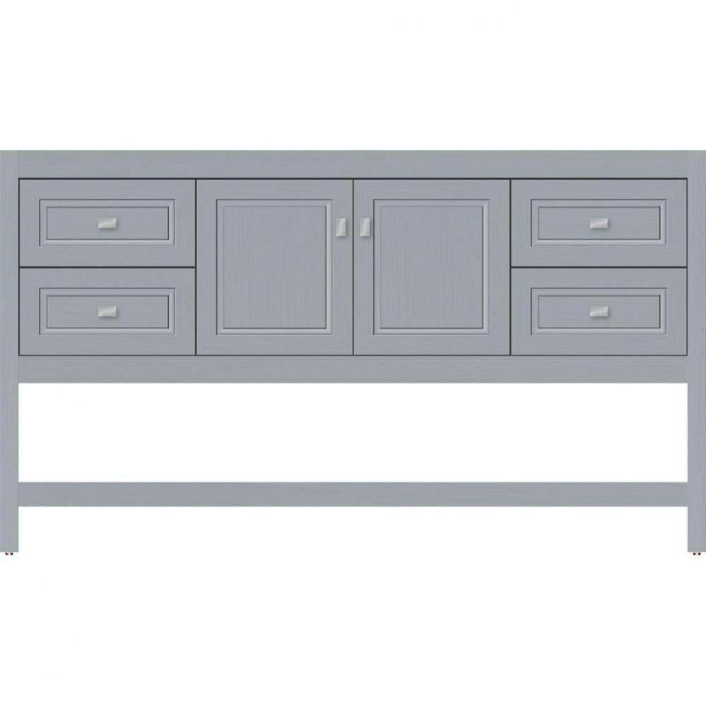 60 X 21 X 34.5 Alki Spa Vanity Ogee Miter Silver Oak Sb