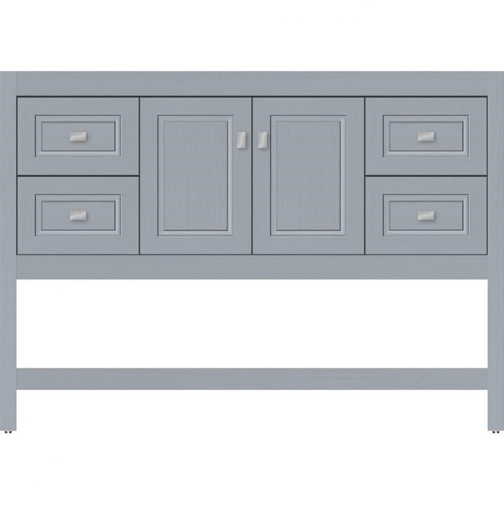 48 X 18.5 X 34.5 Alki Spa Vanity Ogee Miter Silver Oak Sb