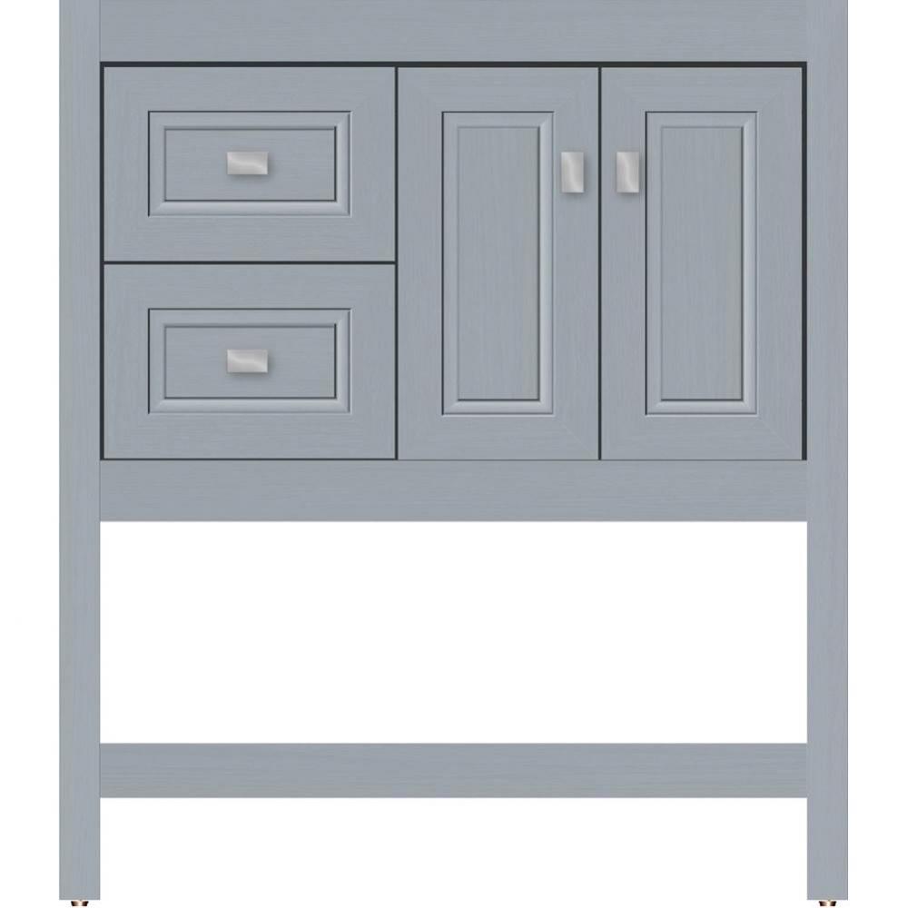 30 X 21 X 34.5 Alki Spa Vanity Ogee Miter Silver Oak Lh