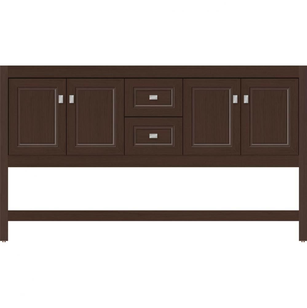 60 X 21 X 34.5 Alki Spa Vanity Ogee Miter Choc Oak Db