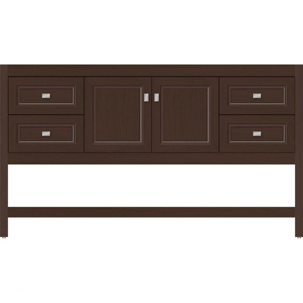 60 X 21 X 34.5 Alki Spa Vanity Ogee Miter Choc Oak Sb