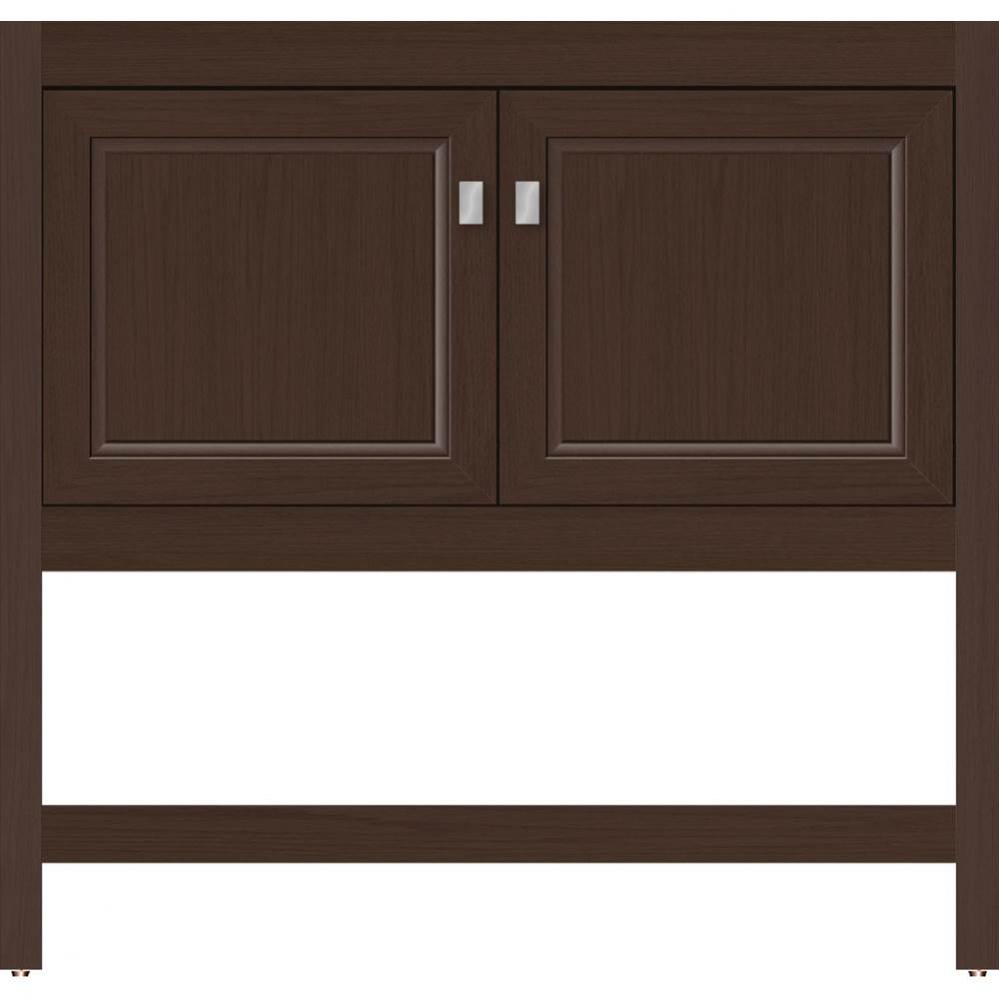 36 X 18.5 X 34.5 Alki Spa Vanity Ogee Miter Choc Oak Std