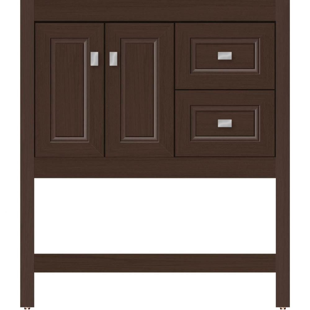 30 X 21 X 34.5 Alki Spa Vanity Ogee Miter Choc Oak Rh
