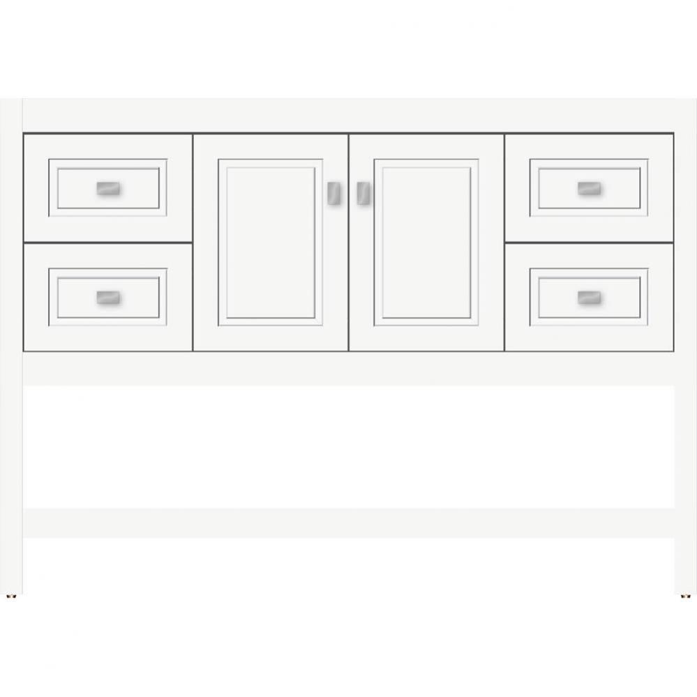 48 X 21 X 34.5 Alki Spa Vanity Ogee Miter Sat White Sb