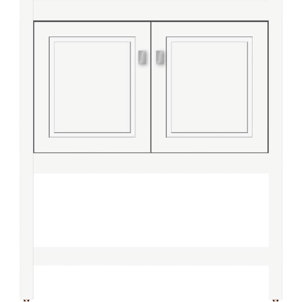 30 X 21 X 34.5 Alki Spa Vanity Ogee Miter Sat White Std