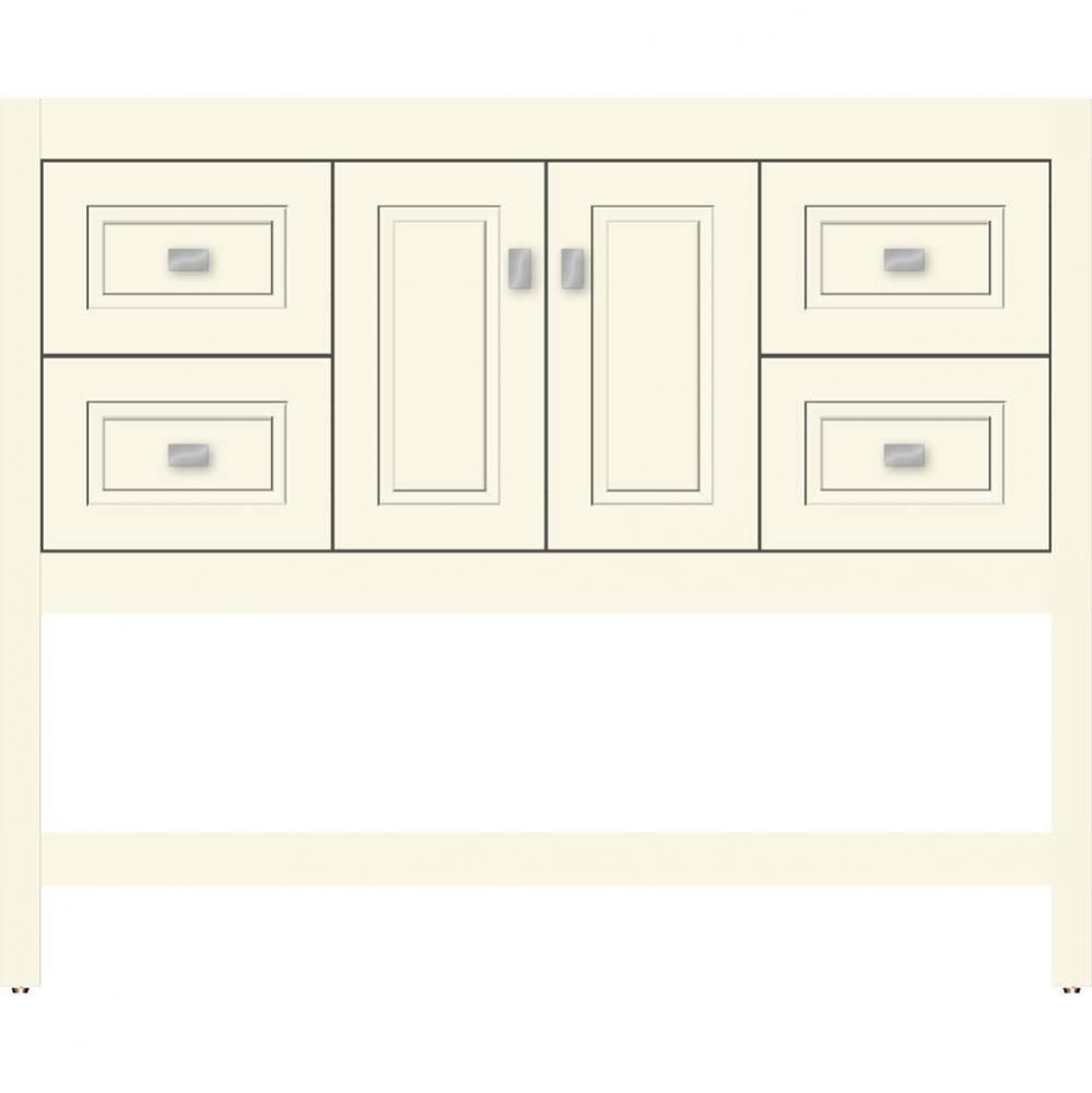 42 X 18.5 X 34.5 Alki Spa Vanity Ogee Miter Sat Biscuit Sb