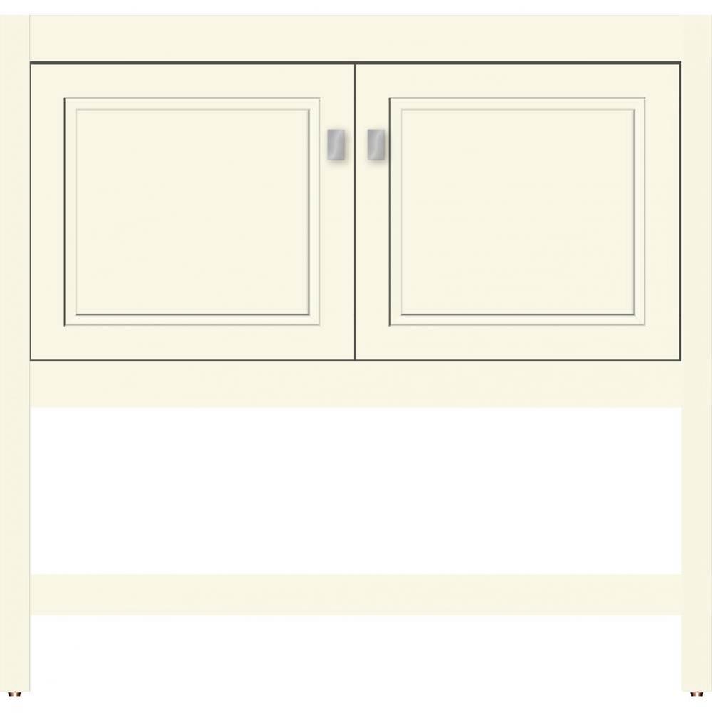 36 X 18.5 X 34.5 Alki Spa Vanity Ogee Miter Sat Biscuit Std