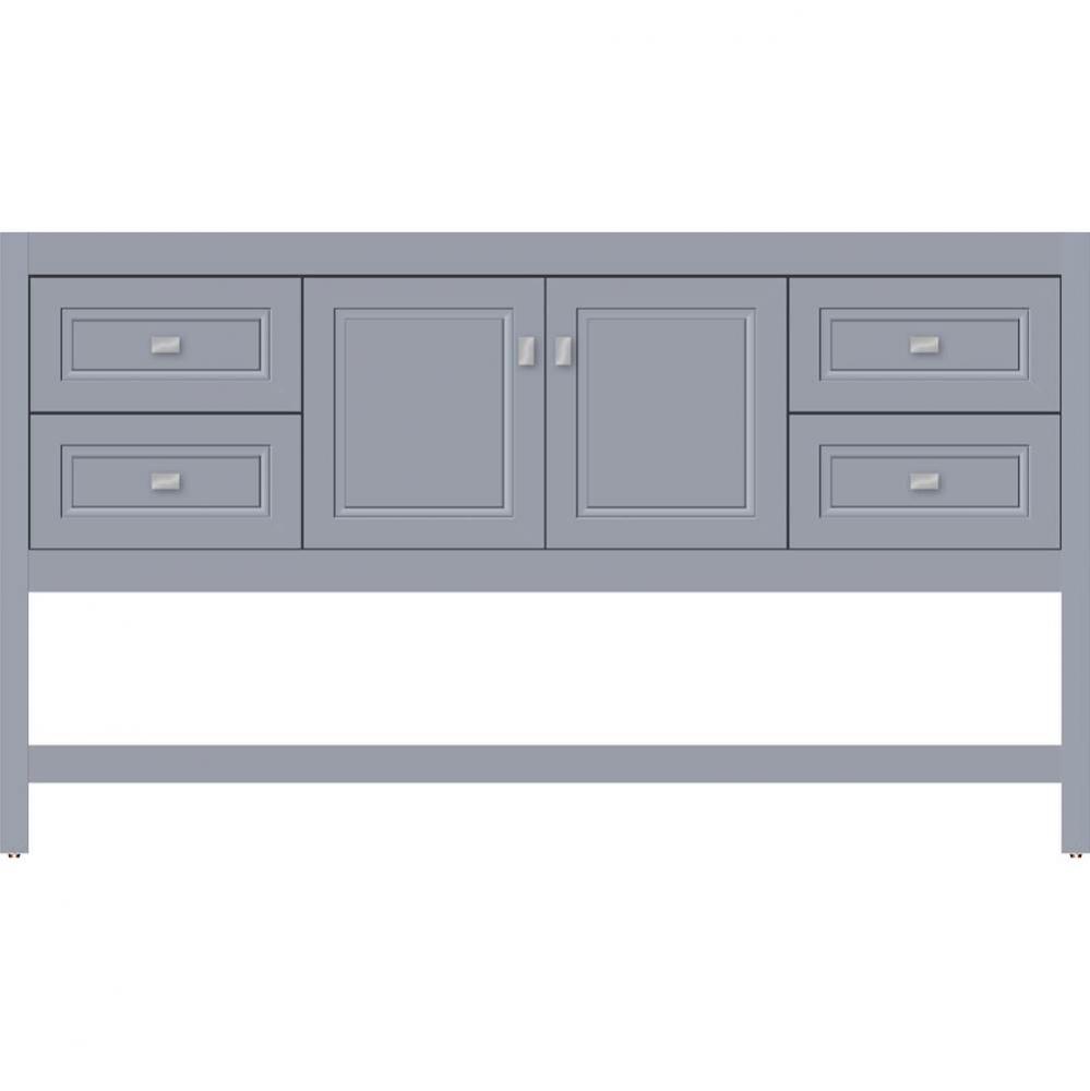 60 X 21 X 34.5 Alki Spa Vanity Ogee Miter Sat Silver Sb