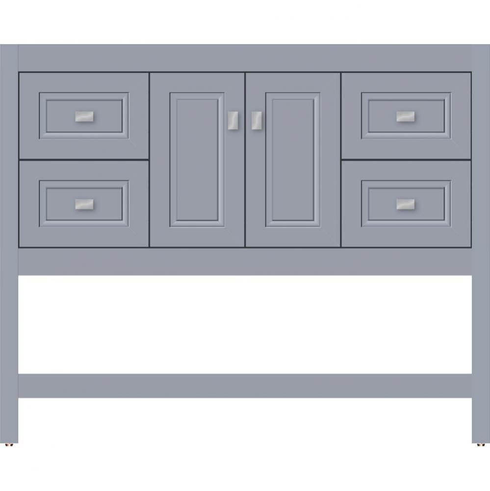 42 X 18.5 X 34.5 Alki Spa Vanity Ogee Miter Sat Silver Sb