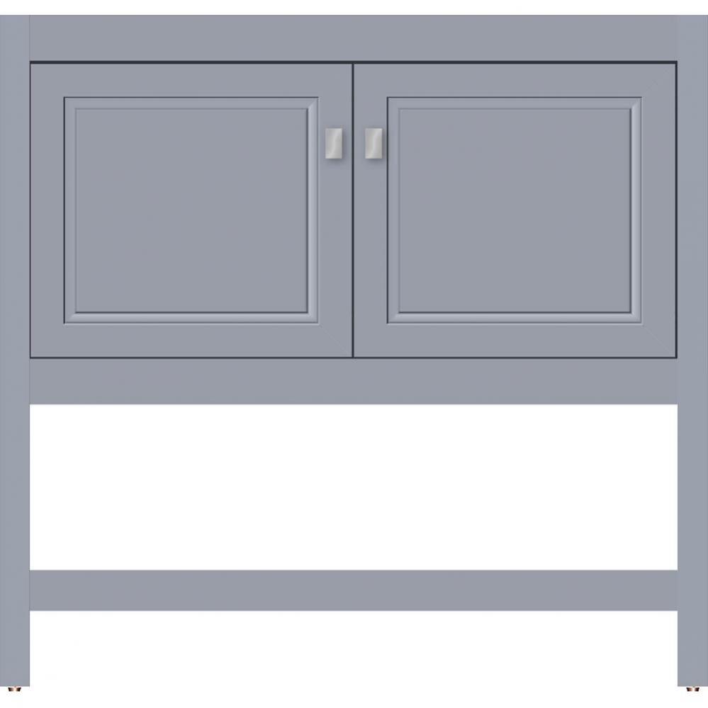 36 X 21 X 34.5 Alki Spa Vanity Ogee Miter Sat Silver Std