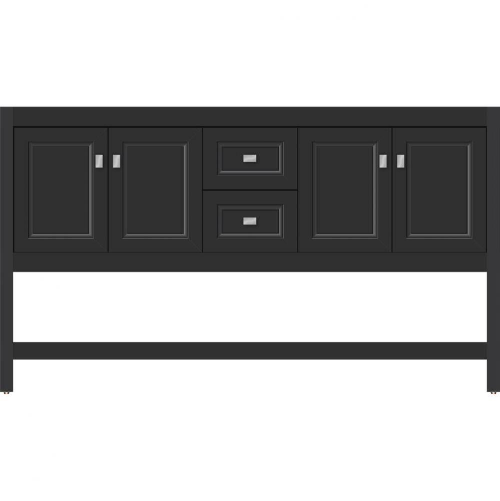 60 X 21 X 34.5 Alki Spa Vanity Ogee Miter Sat Black Db