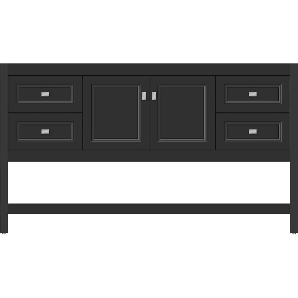 60 X 18.5 X 34.5 Alki Spa Vanity Ogee Miter Sat Black Sb