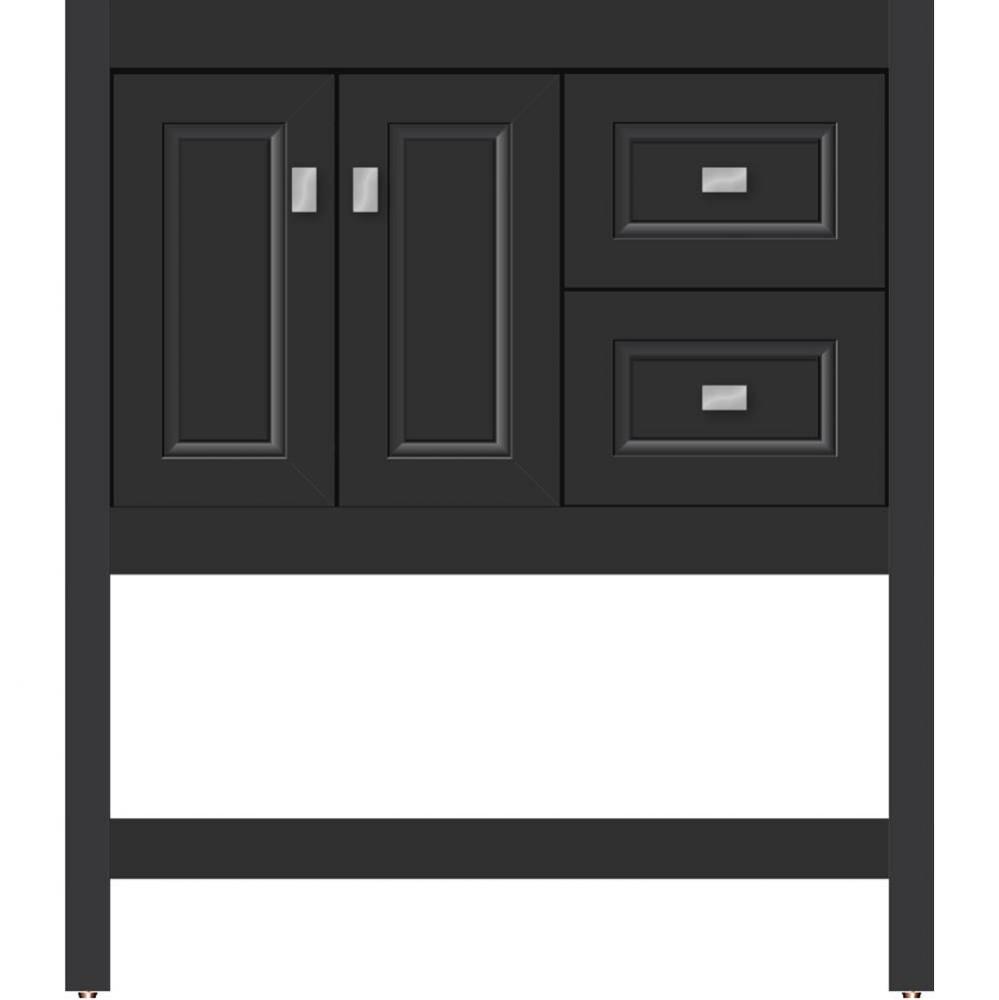 30 X 21 X 34.5 Alki Spa Vanity Ogee Miter Sat Black Rh