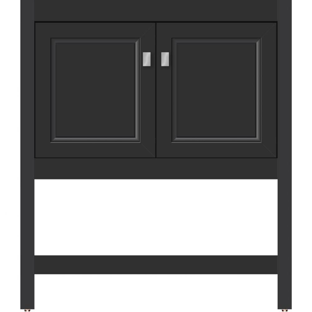 30 X 21 X 34.5 Alki Spa Vanity Ogee Miter Sat Black Std