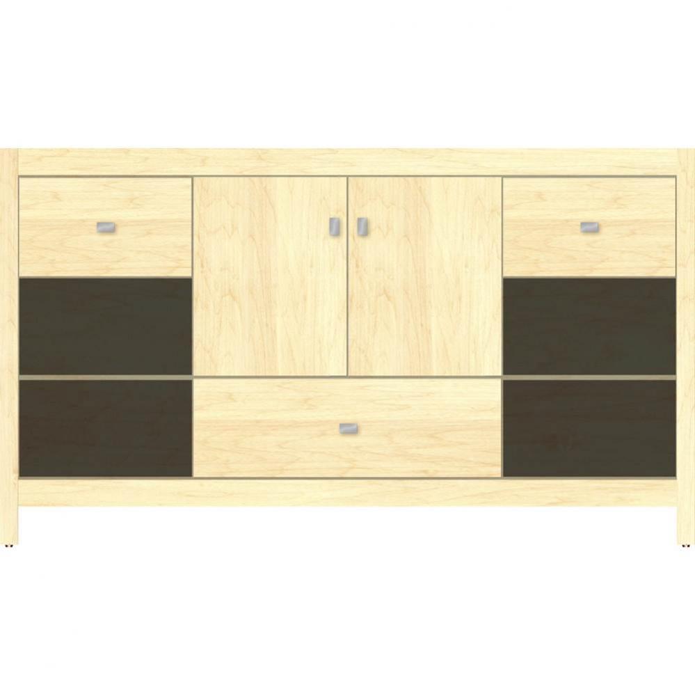 60 X 21 X 34.5 Alki Cafe Vanity Slab Nat Maple Sb