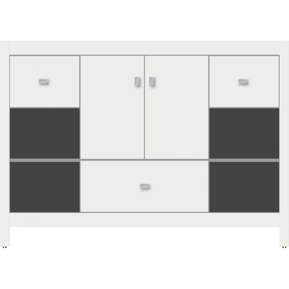 48 X 18.5 X 34.5 Alki Cafe Vanity Slab Powder Grey Sb