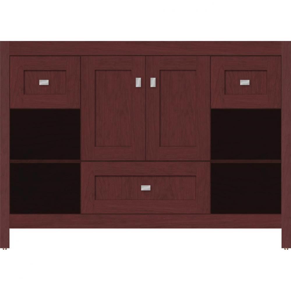 48 X 21 X 34.5 Alki Cafe Vanity Shaker Dk Cherry Sb