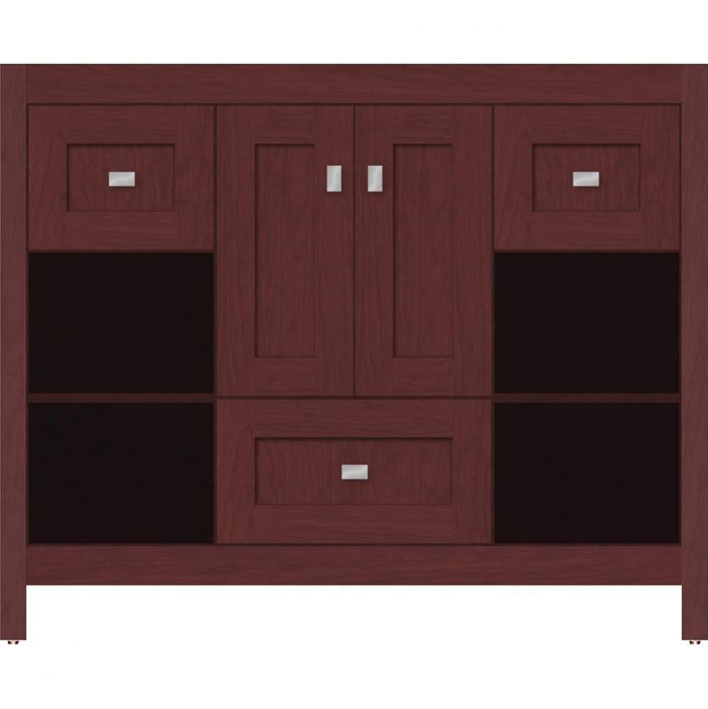 42 X 18.5 X 34.5 Alki Cafe Vanity Shaker Dk Cherry Sb