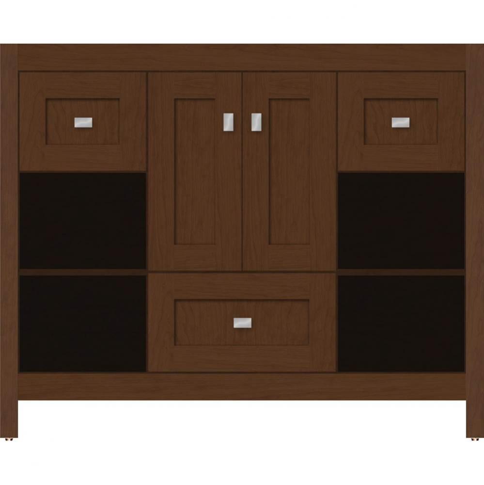 42 X 21 X 34.5 Alki Cafe Vanity Shaker Pecan Cherry Sb