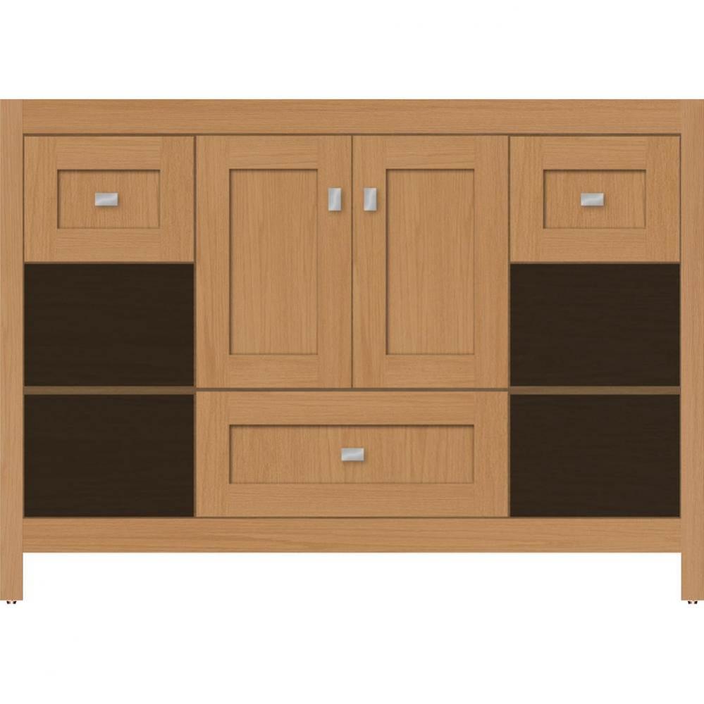 48 X 18.5 X 34.5 Alki Cafe Vanity Shaker Nat Oak Sb