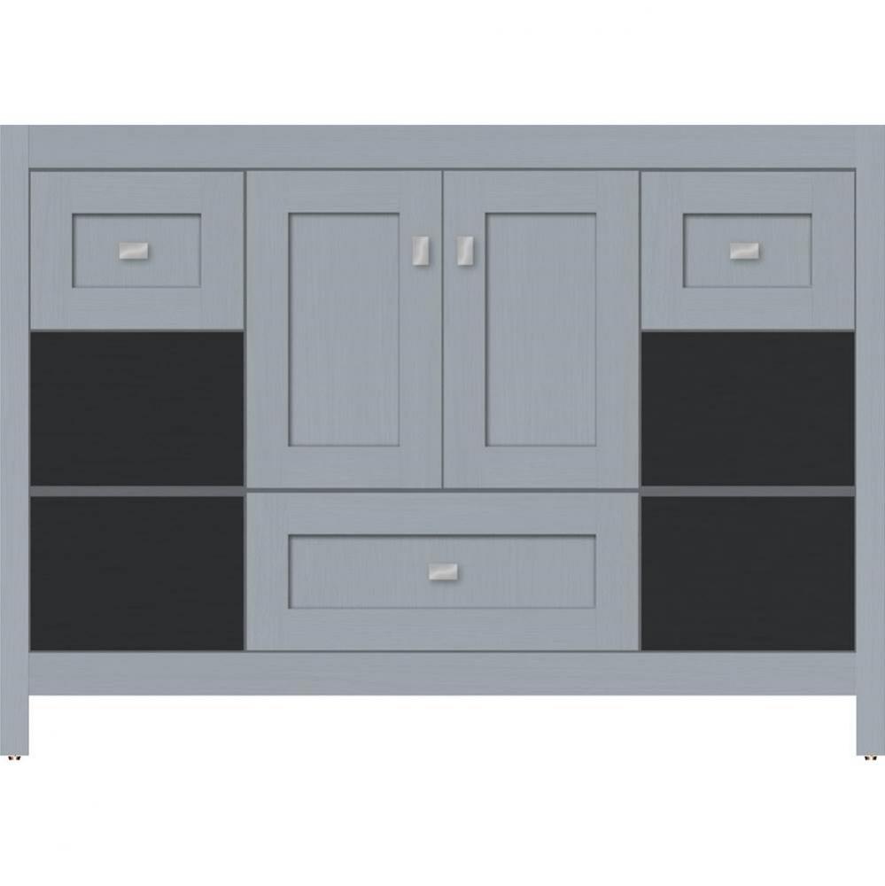 48 X 21 X 34.5 Alki Cafe Vanity Shaker Silver Oak Sb