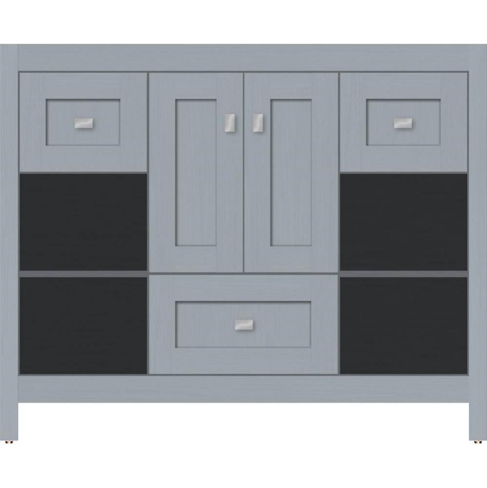 42 X 21 X 34.5 Alki Cafe Vanity Shaker Silver Oak Sb