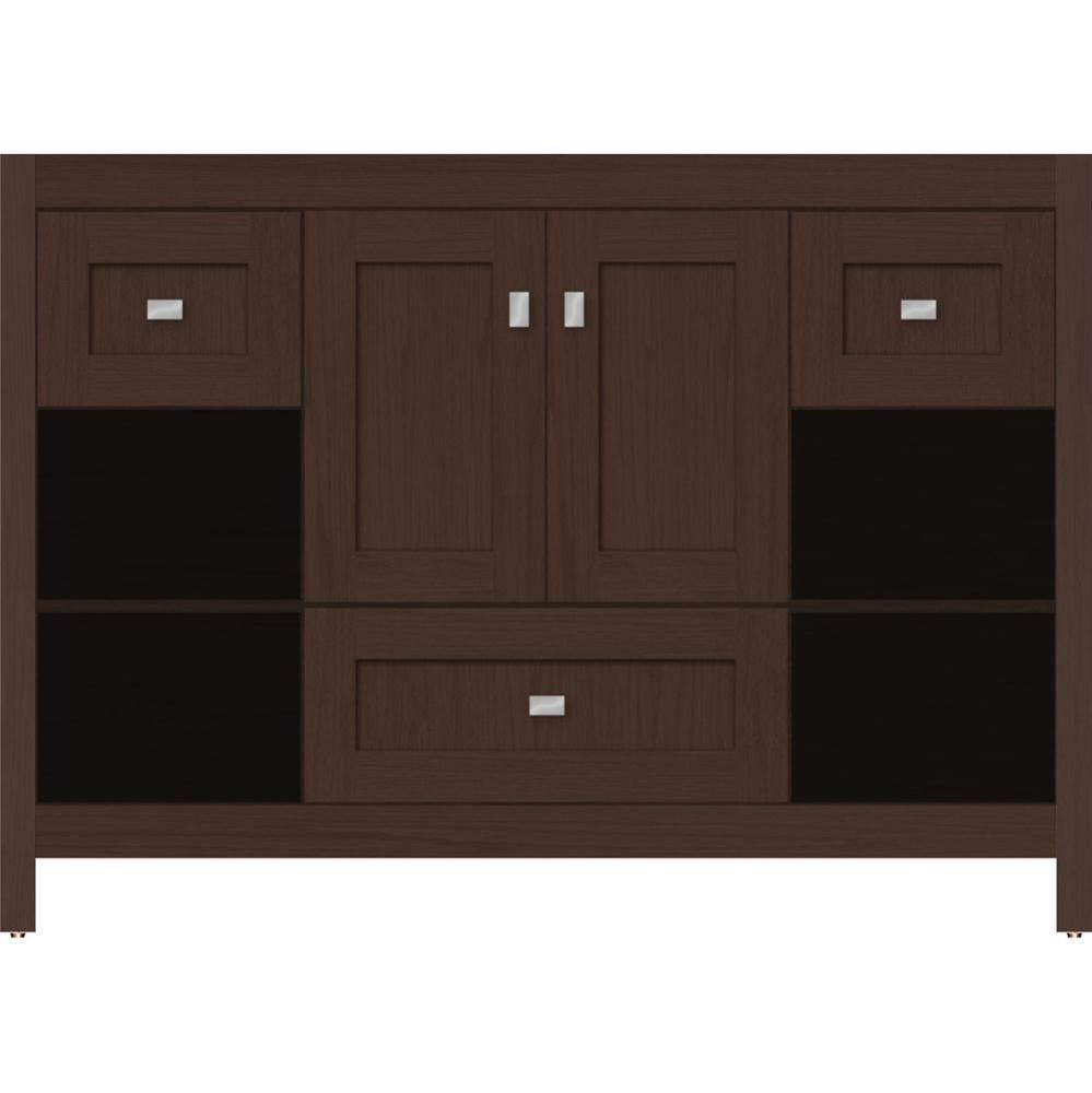 48 X 18.5 X 34.5 Alki Cafe Vanity Shaker Choc Oak Sb