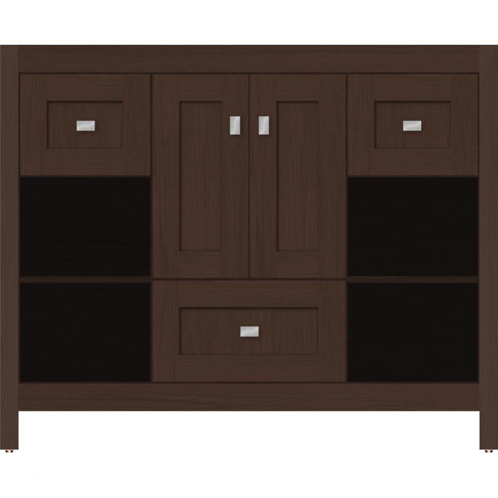 42 X 18.5 X 34.5 Alki Cafe Vanity Shaker Choc Oak Sb