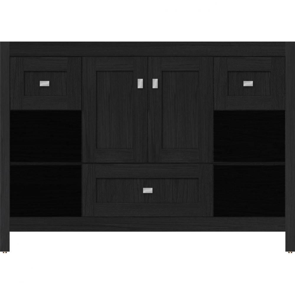 48 X 21 X 34.5 Alki Cafe Vanity Shaker Midnight Oak Sb