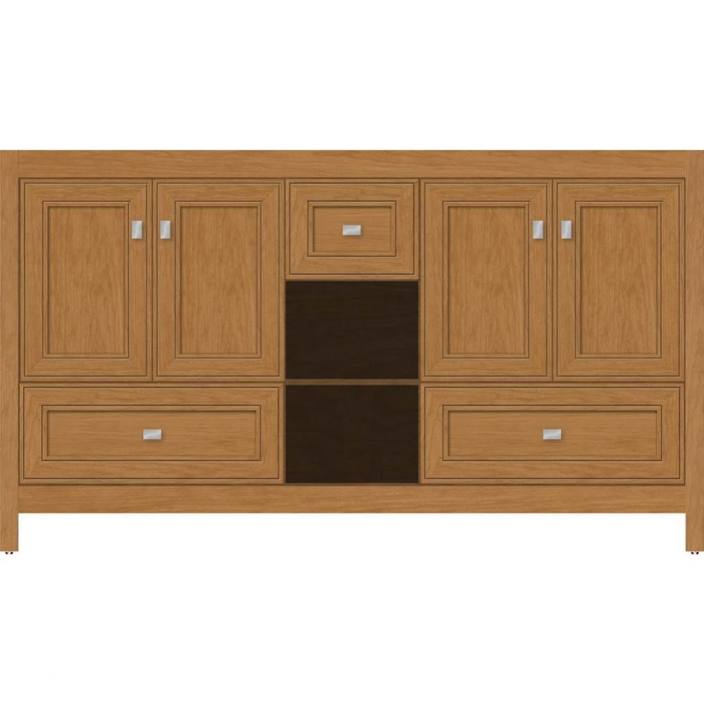 60 X 21 X 34.5 Alki Cafe Vanity Deco Miter Nat Cherry Db