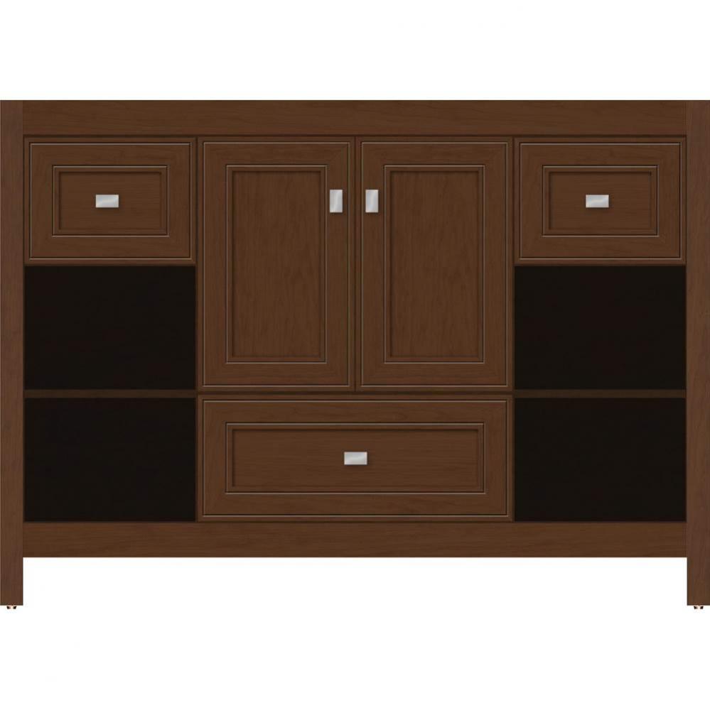 48 X 18.5 X 34.5 Alki Cafe Vanity Deco Miter Pecan Cherry Sb