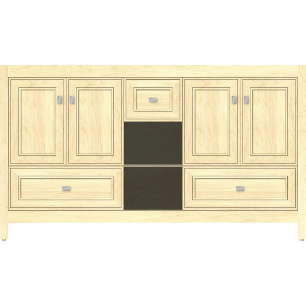 60 X 18.5 X 34.5 Alki Cafe Vanity Deco Miter Nat Maple Db