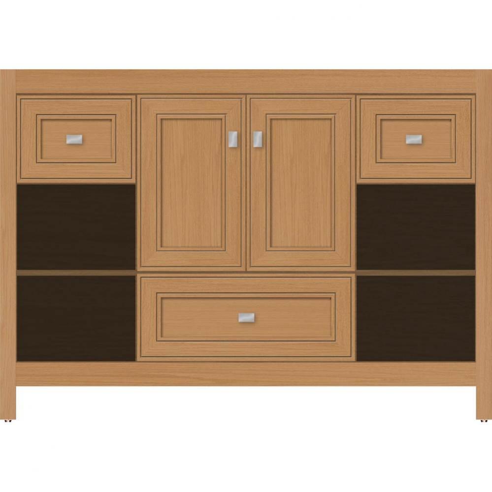 48 X 21 X 34.5 Alki Cafe Vanity Deco Miter Nat Oak Sb