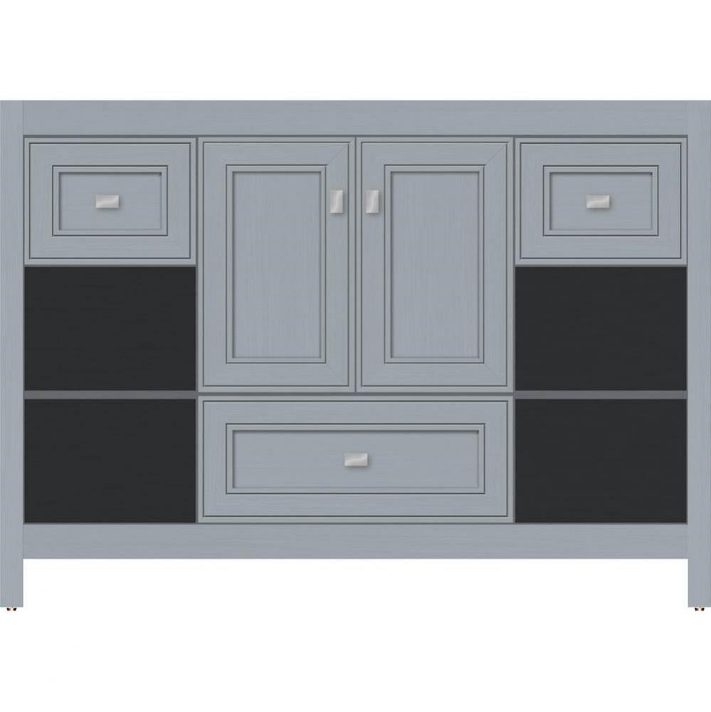 48 X 21 X 34.5 Alki Cafe Vanity Deco Miter Silver Oak Sb