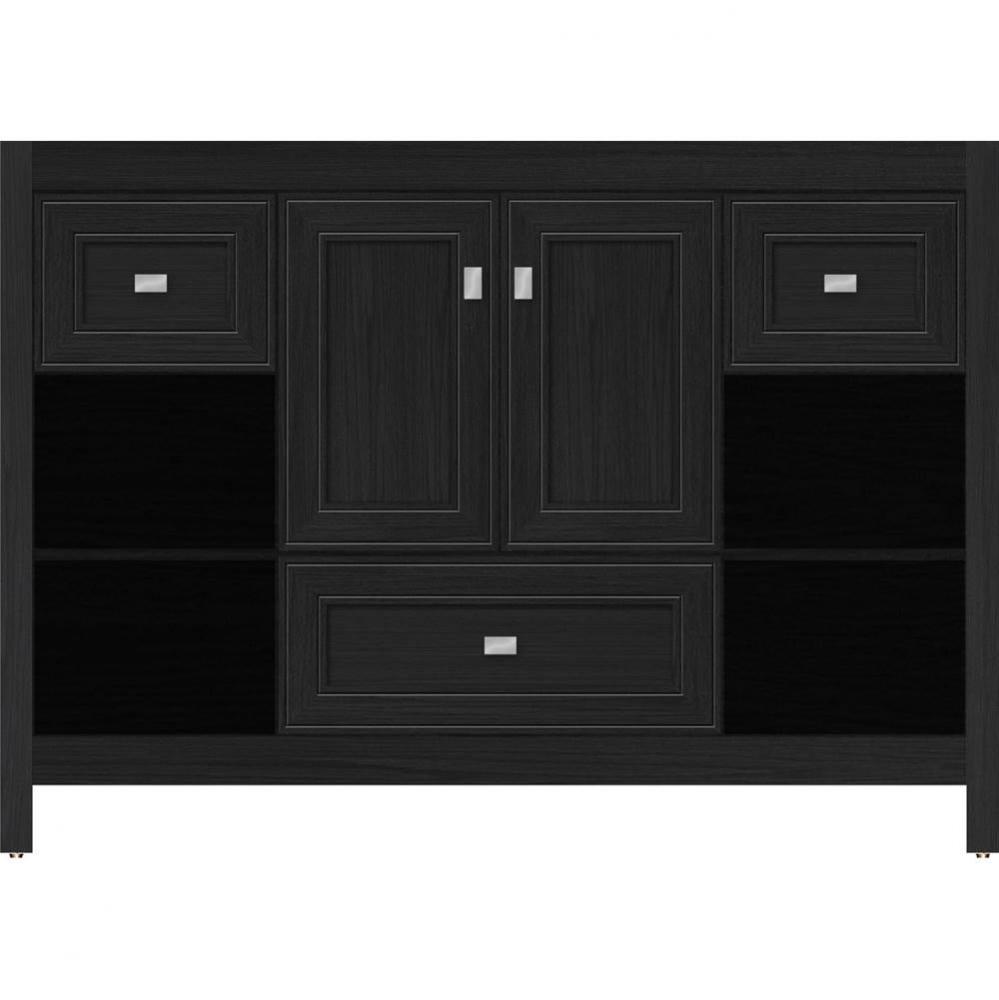 48 X 18.5 X 34.5 Alki Cafe Vanity Deco Miter Midnight Oak Sb