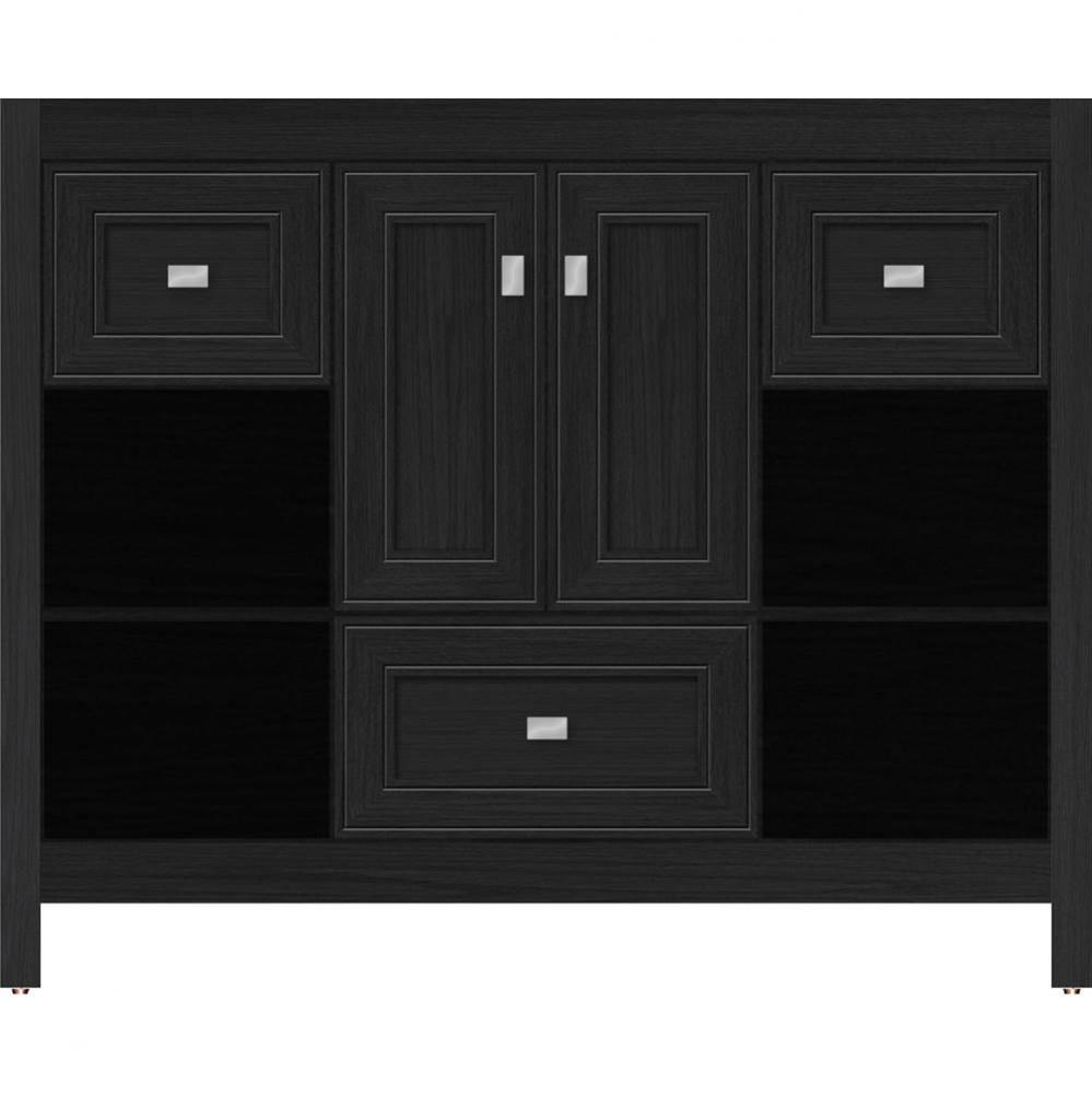 42 X 18.5 X 34.5 Alki Cafe Vanity Deco Miter Midnight Oak Sb