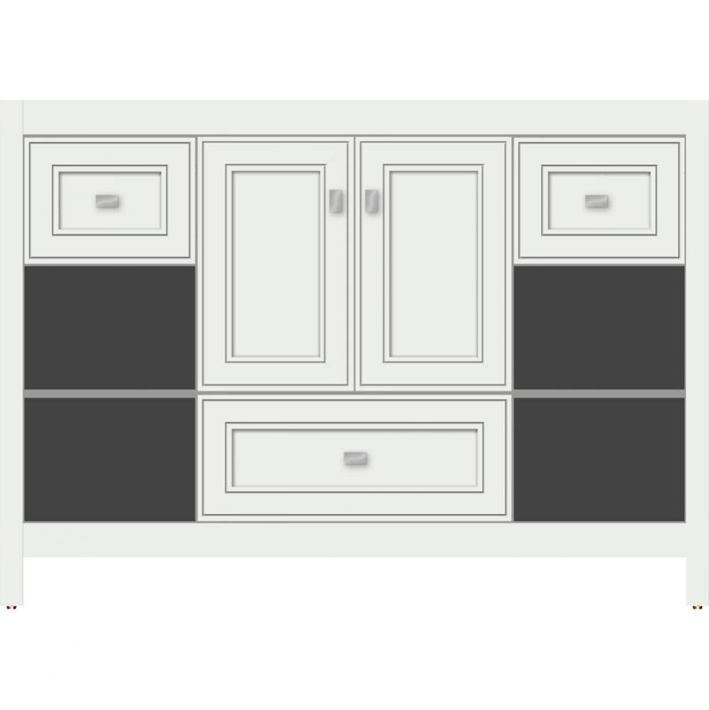 48 X 21 X 34.5 Alki Cafe Vanity Deco Miter Powder Grey Sb