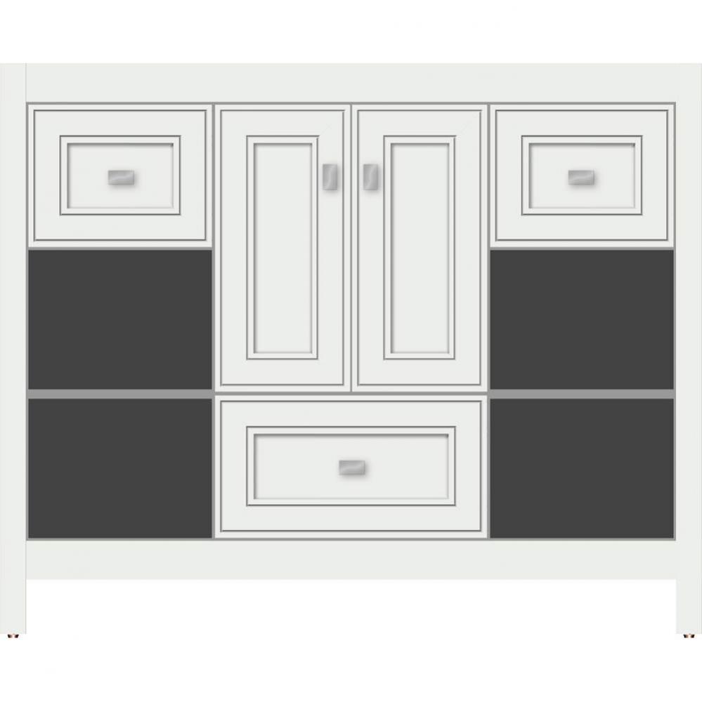 42 X 18.5 X 34.5 Alki Cafe Vanity Deco Miter Powder Grey Sb