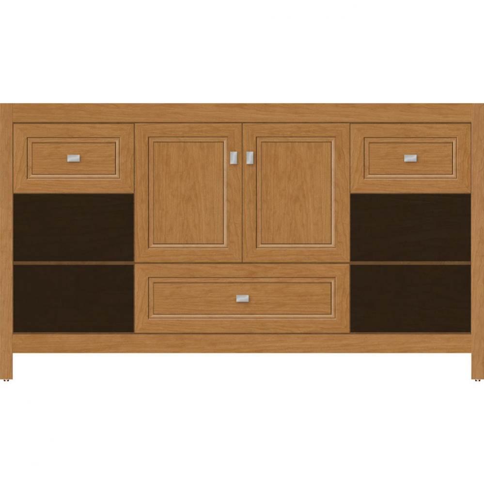 60 X 21 X 34.5 Alki Cafe Vanity Ogee Miter Nat Cherry Sb