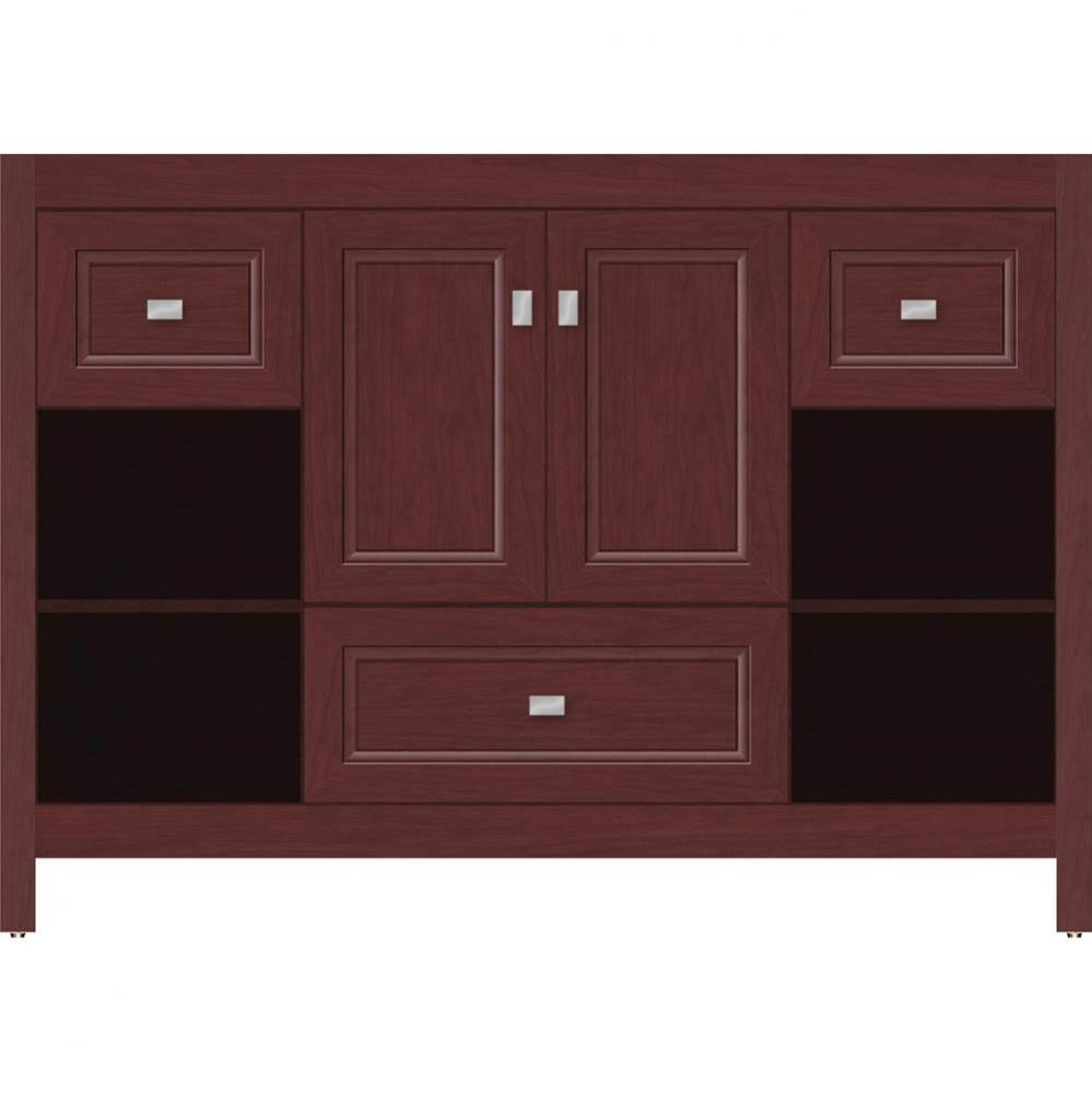 48 X 18.5 X 34.5 Alki Cafe Vanity Ogee Miter Dk Cherry Sb