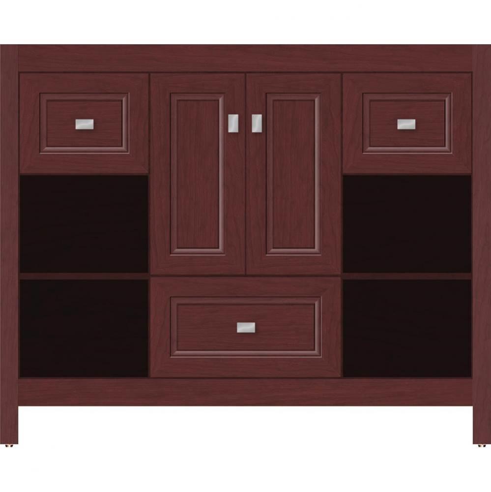 42 X 18.5 X 34.5 Alki Cafe Vanity Ogee Miter Dk Cherry Sb