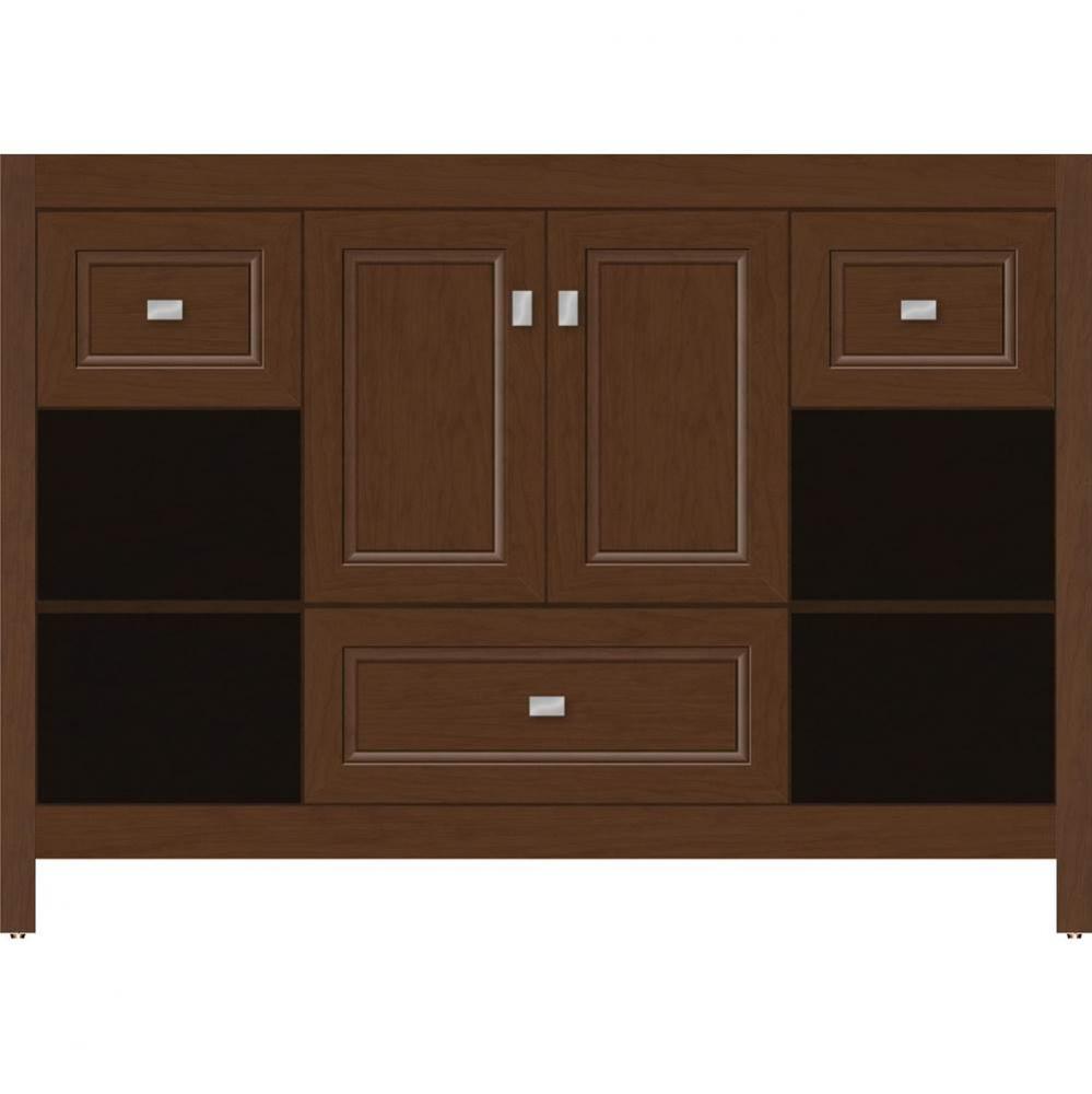 48 X 18.5 X 34.5 Alki Cafe Vanity Ogee Miter Pecan Cherry Sb