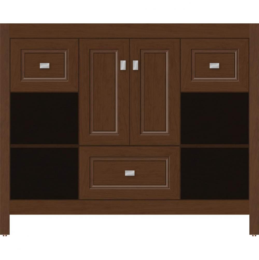 42 X 18.5 X 34.5 Alki Cafe Vanity Ogee Miter Pecan Cherry Sb