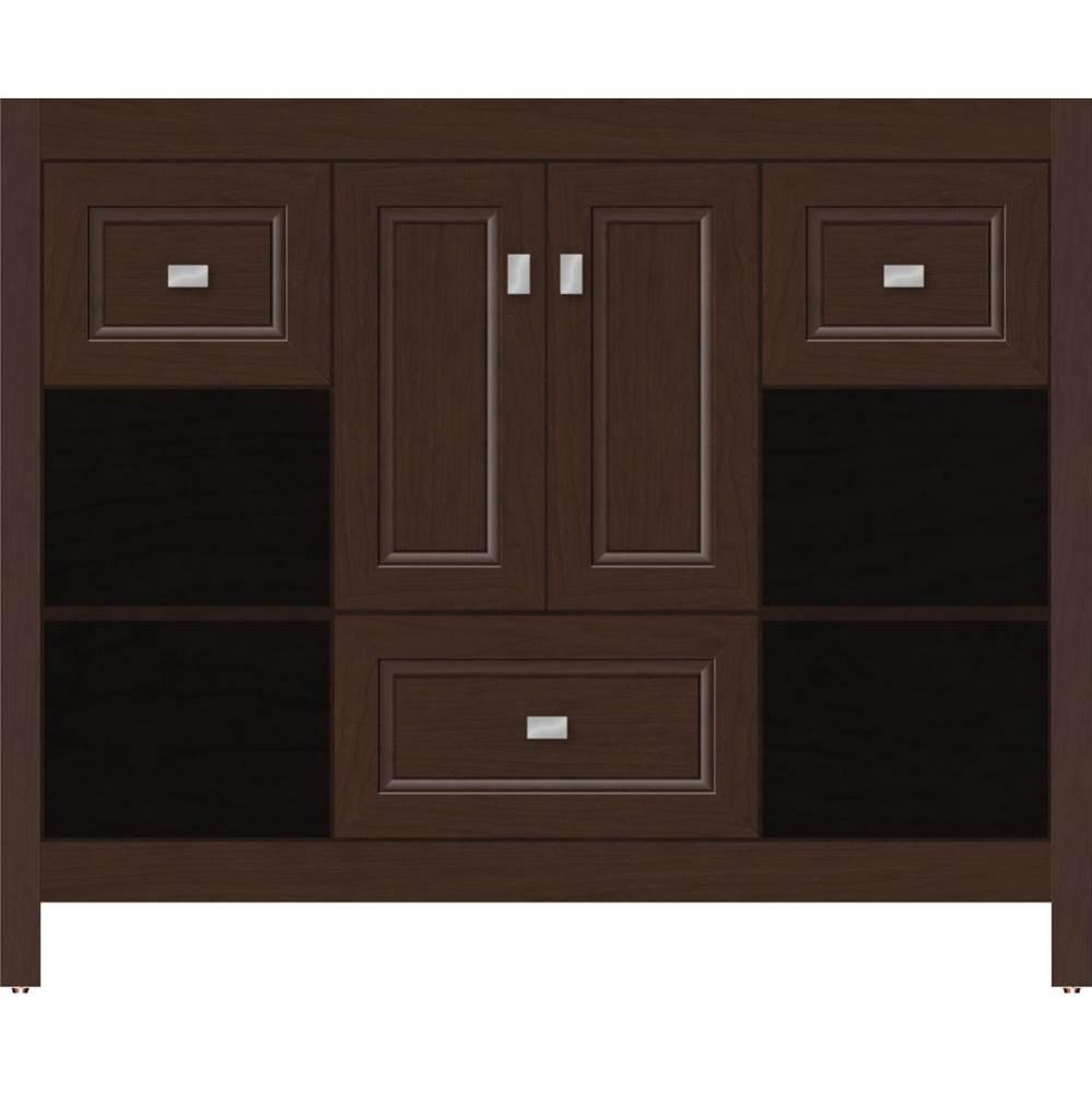 42 X 18.5 X 34.5 Alki Cafe Vanity Ogee Miter Choc Cherry Sb