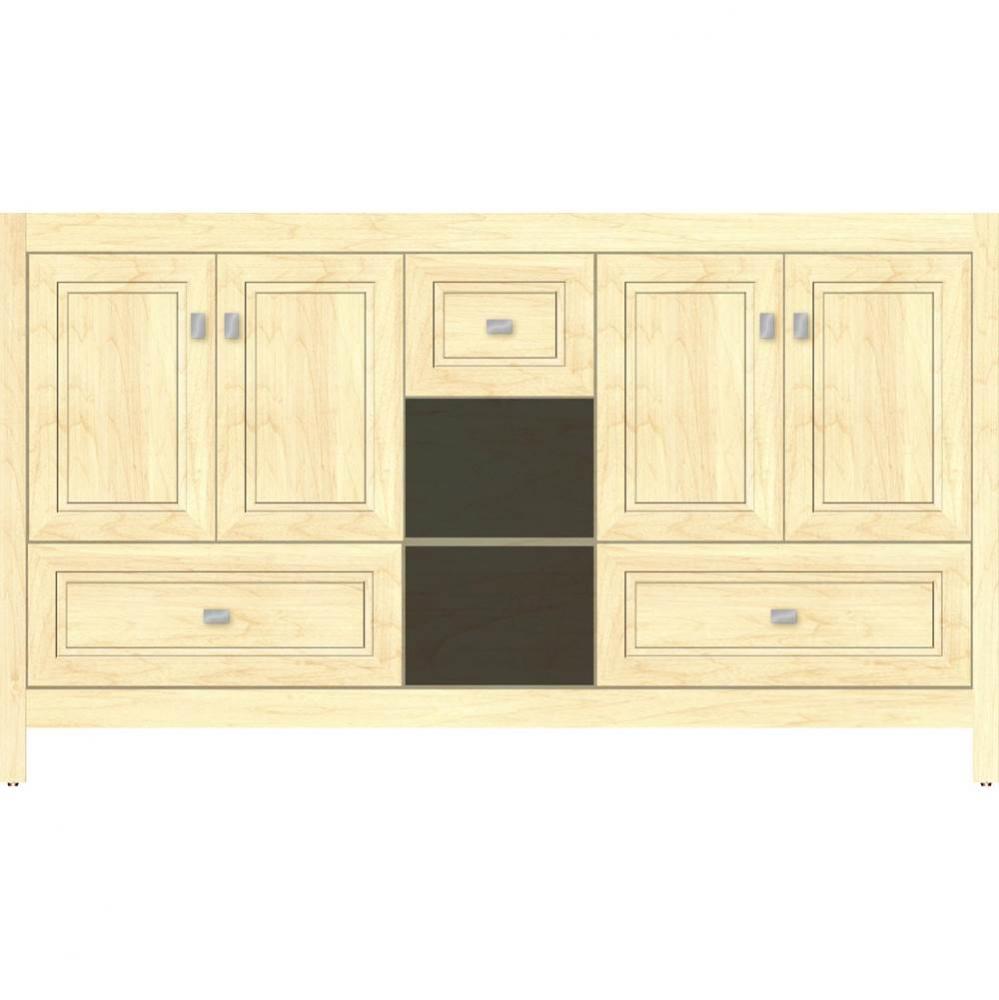 60 X 21 X 34.5 Alki Cafe Vanity Ogee Miter Nat Maple Db