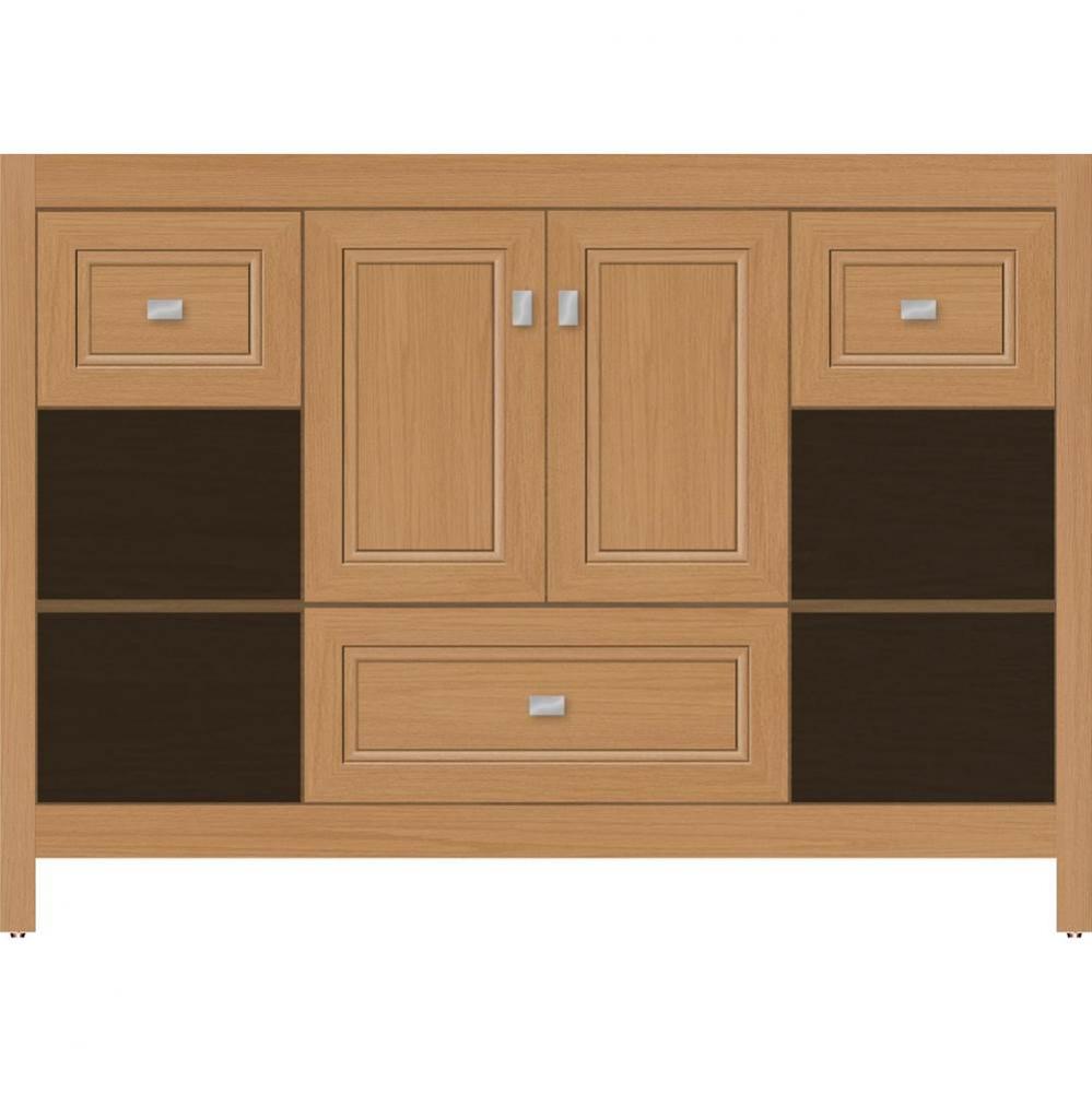 48 X 18.5 X 34.5 Alki Cafe Vanity Ogee Miter Nat Oak Sb